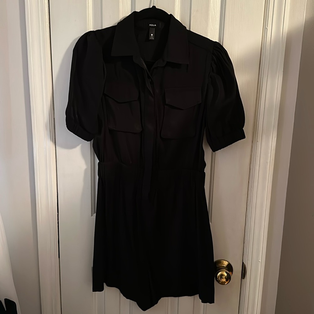Aqua by Bloomingdale’s Black Romper